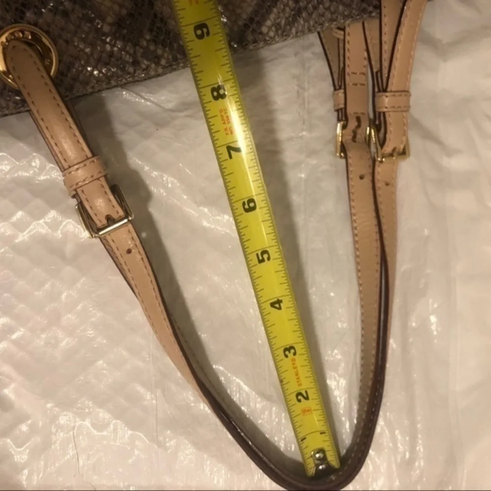 Michael kors snakeskin embossed tote bag